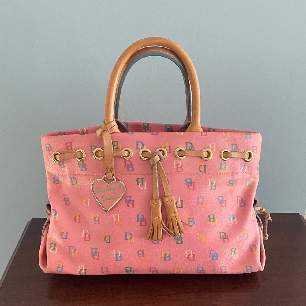 Dooney & Bourke Multicolor Monogram Pink Tote